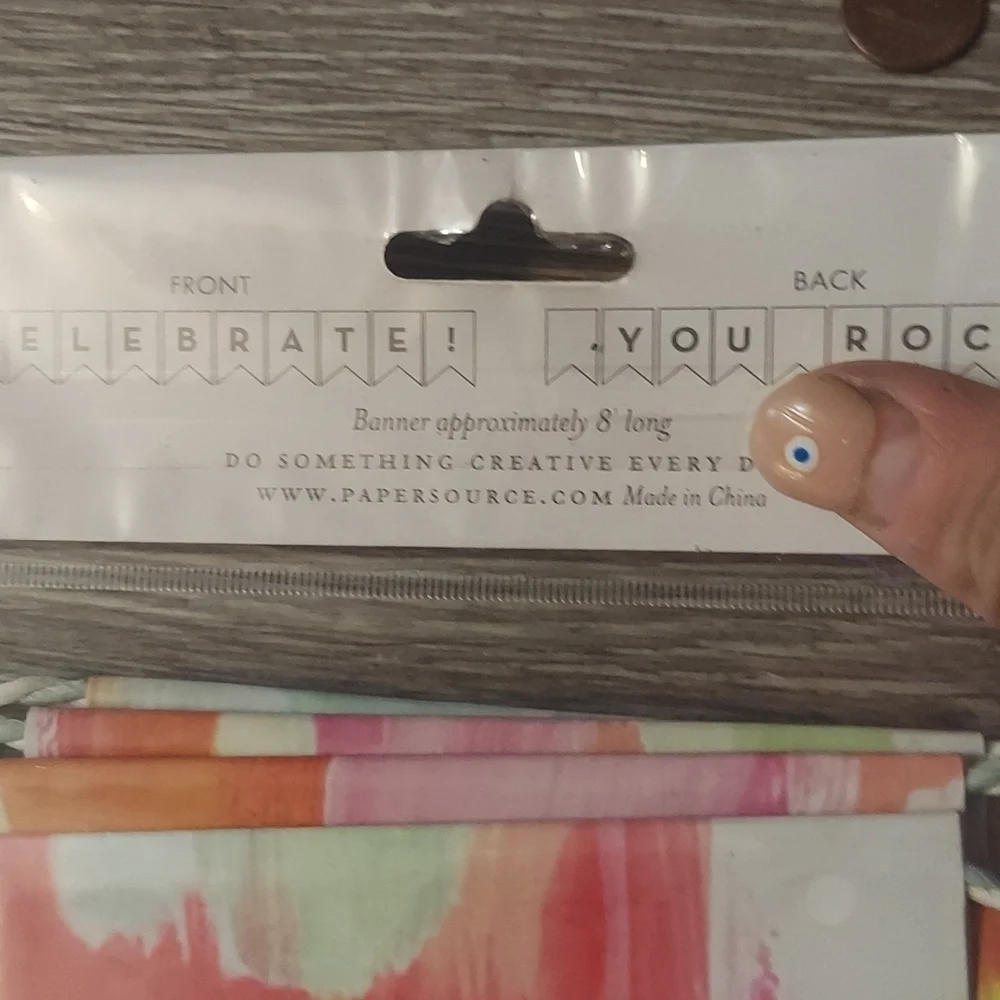 Celebrate / you rock 8' reversible banner